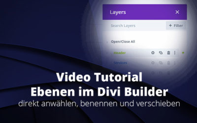 Divi Tutorial – Ebenen im Divi Builder